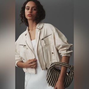 Anthropologie Pilcro Tidal Moto Utility Jacket, Size XS